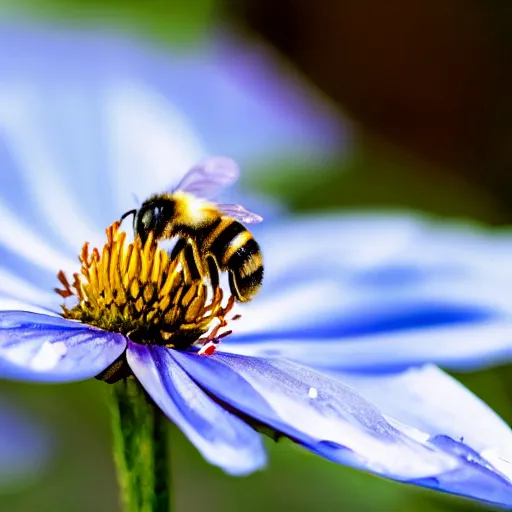 Prompt: cinematography, 4k, cinematic lightning, bee on a flower