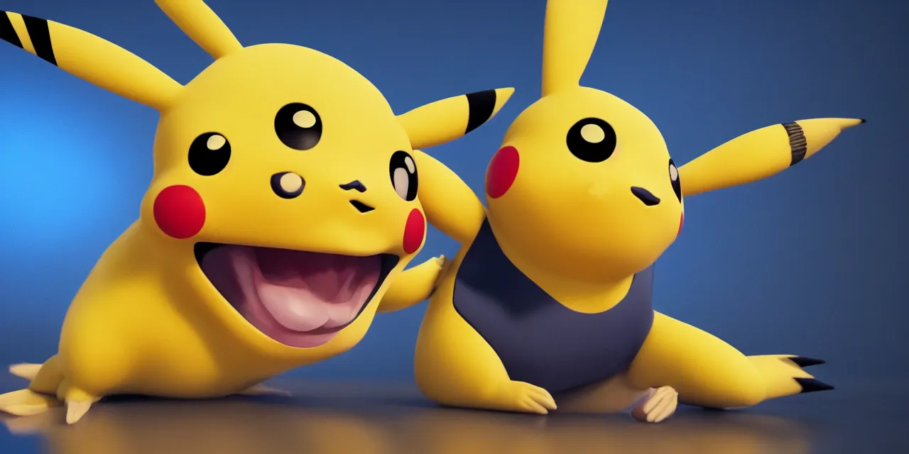 Image similar to pikachu taking a derp selfie, pixar artstyle, hyperdetailed, artstation, accurate, octane render, 8k