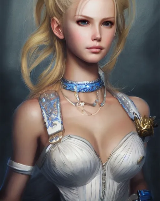 Image similar to human barbie portrait | highly detailed | very intricate | symmetrical | cinematic lighting | award - winning | closeup portrait | balthier final fantasy | painted by donato giancola and mandy jurgens and charlie bowater | featured on artstation