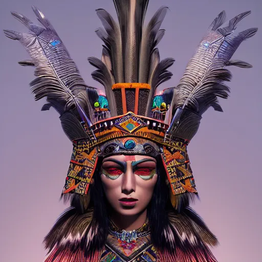 aztec warrior headdress tattoo