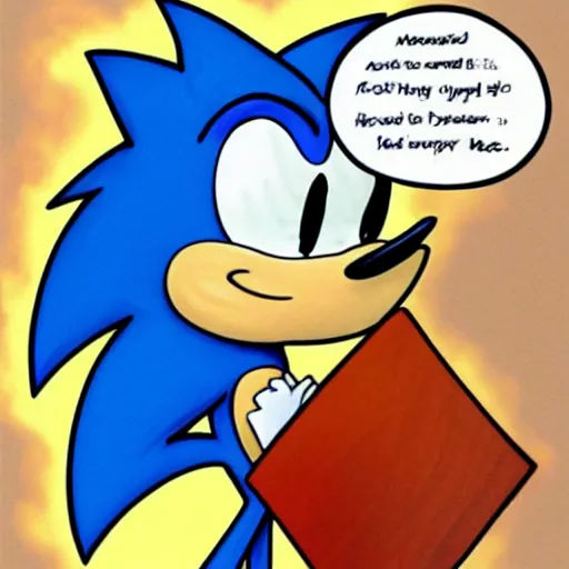 Image similar to Sonic Saying a goodnight story to amy who is in love with him resting in bed as Sonic gives her chicken noodle soup and kisses her on the forehead detailed drawing trending on deviant art.