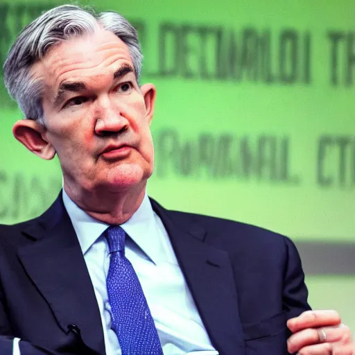 Image similar to Screenshot of Jerome Powell in Overwatch