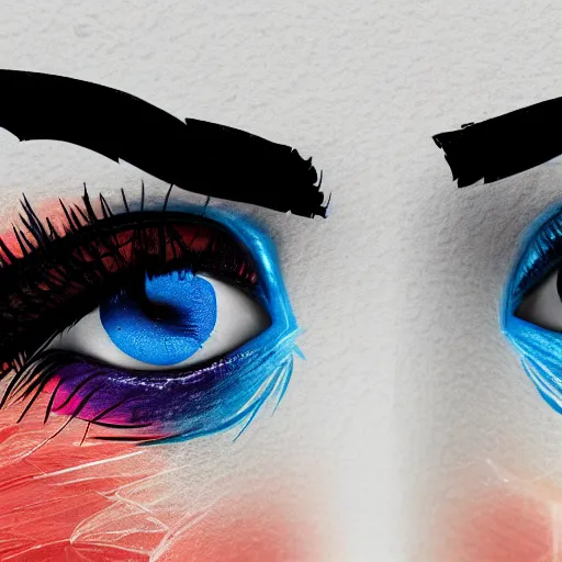 Prompt: chicken egg with black colored human eyebrows blue human eyes a tan nose and large red human lips with a blank background, trending on Artstation, highly detailed, hyper realistic, vibrant colors, HD wallpaper, 4k, photorealistic, digital art