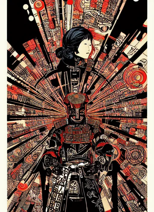 Image similar to cybernetic samurai by Yuko Shimizu