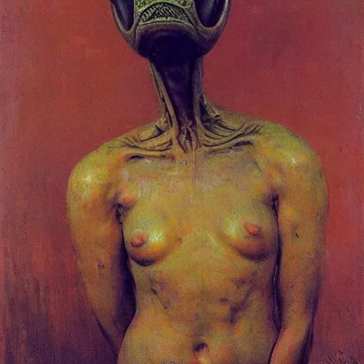 Image similar to alien by ilya repin