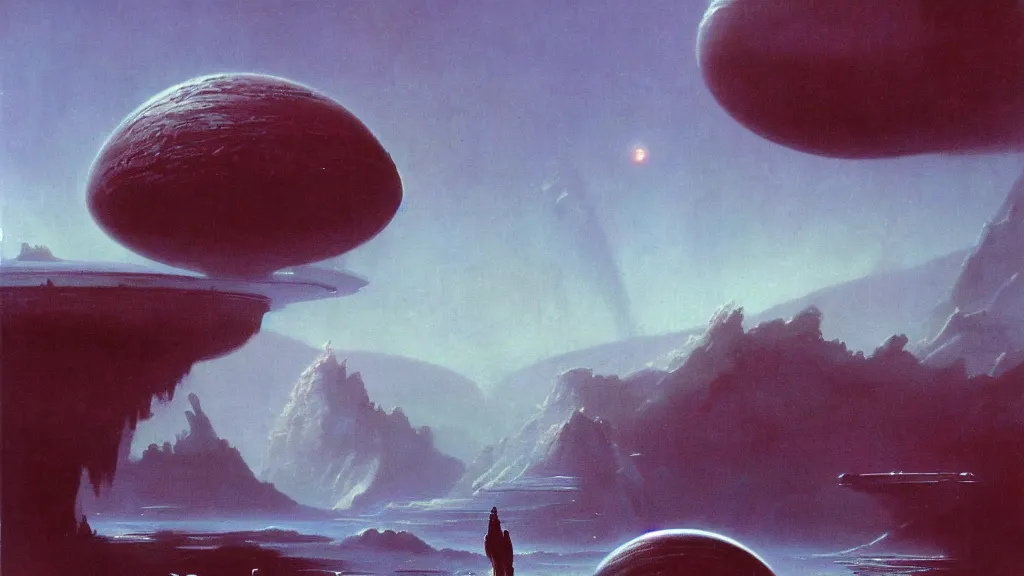 Image similar to alien planet, an empire in upheaval by arthur haas and bruce pennington, cinematic matte painting