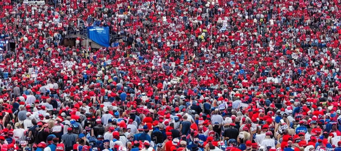 Image similar to a billion people at a trump rally