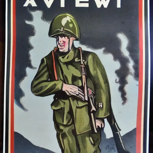 Image similar to ww 2 german soldier propaganda poster, intricate