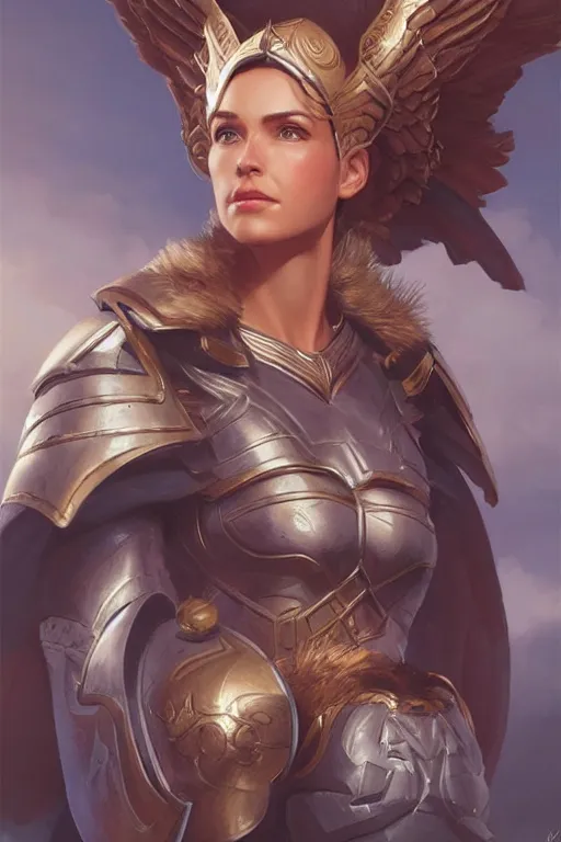 Image similar to amazon valkyrie athena, d & d, fantasy, portrait, highly detailed, headshot, digital painting, trending on artstation, concept art, sharp focus, illustration, art by artgerm and greg rutkowski and magali villeneuve