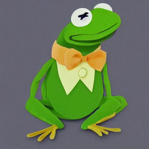 Image similar to portrait of kermit the frog in a tuxedo