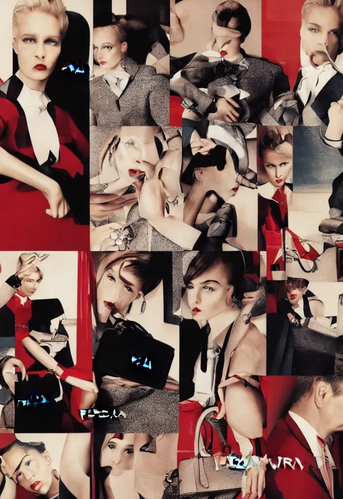 Image similar to Prada advertising campaign portrait