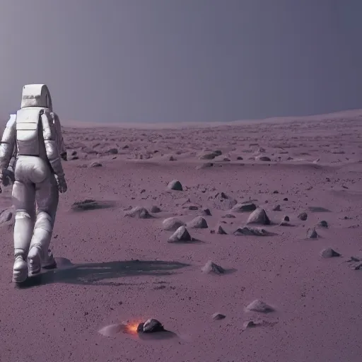 Image similar to me h walking in the durface of mars ,octane render, trending on artstation