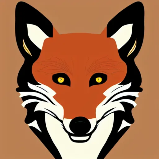 Image similar to cubist vector style fox art