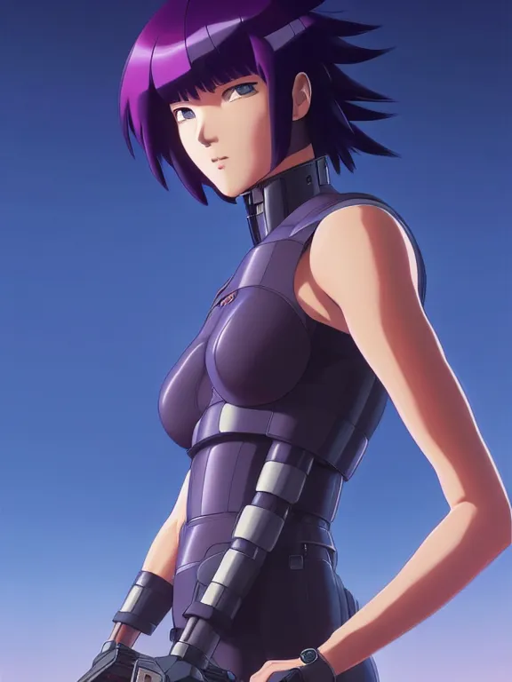 Prompt: a fullbody portrait of motoko kusanagi riding on top of a tachikoma : : stand alone complex, ghost in the shell, netflix : : by ilya kuvshinov, rossdraws, artgerm, sola digital arts, anti aliasing, raytracing : :