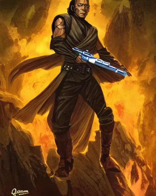 Image similar to quinlan vos from star wars legends by tsuyoshi nagano