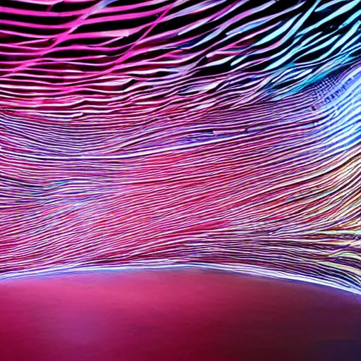 Prompt: data - driven, three - dimensional, generative shapes, multi - coloured, waves spirals inspired by refik anadol