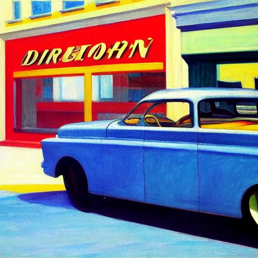 Image similar to Drive dream by Edward Hopper