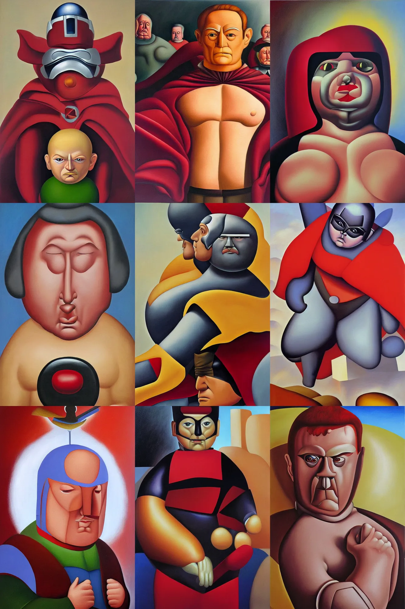 Prompt: magneto oil painting by fernando botero