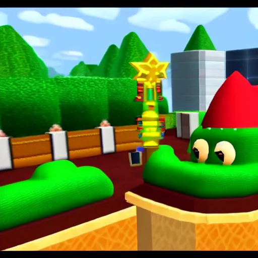 Image similar to Boogie2988 in Super Mario 64, gameplay footage, very detailed, very intricate, 8k,