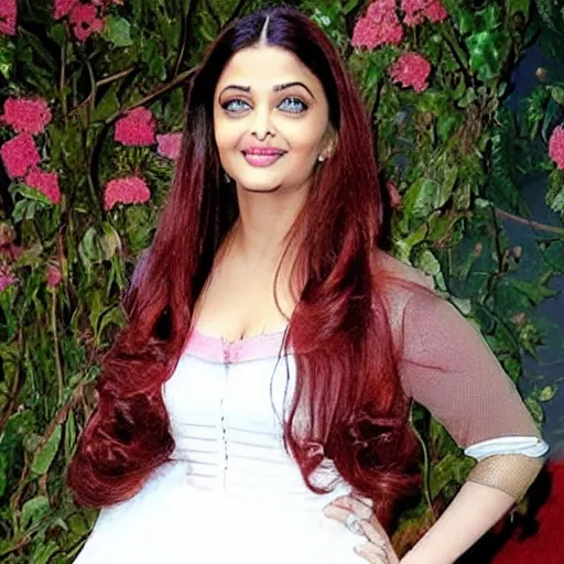 Image similar to aishwarya rai bachchan as alice in wonderland wearing a white dress