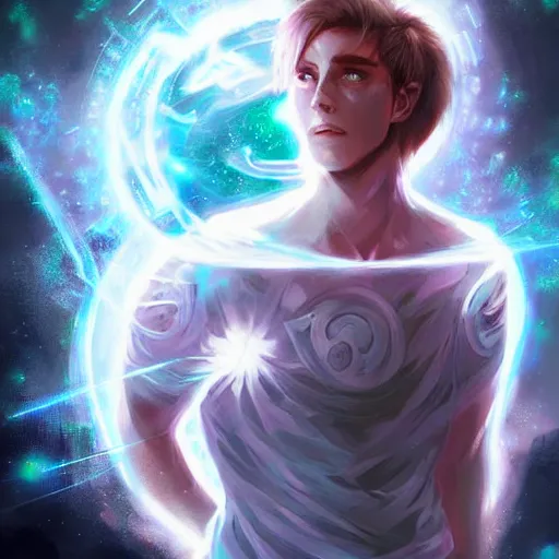 Prompt: a powerful psychic man emitting psychic powers, by ross tran, aesthetic!!, digital painting, intricate, full body character concept art,