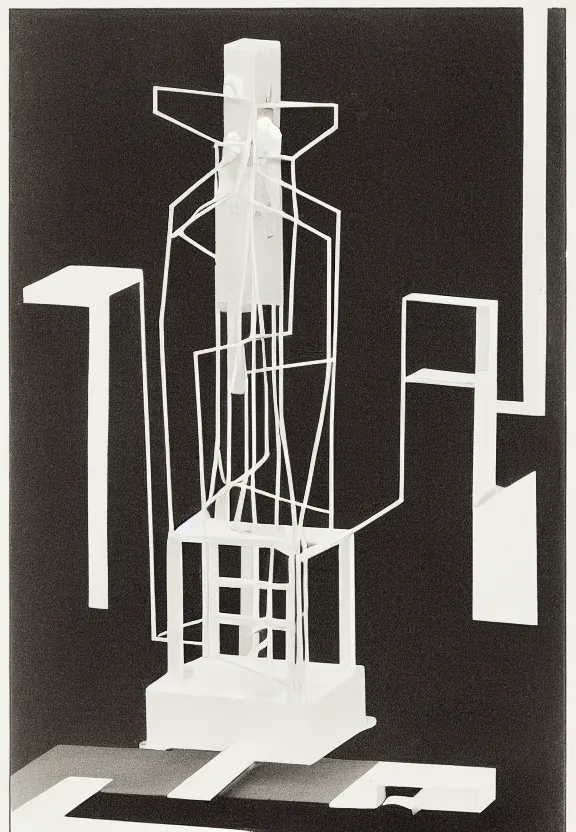 Image similar to a chess - piece building machine, minimal white machinery with cables, a surrealist sculpture by marcel duchamp, archival pigment print, 1 9 1 4, conceptual art, artwork, academic art, surrealist, fluxus