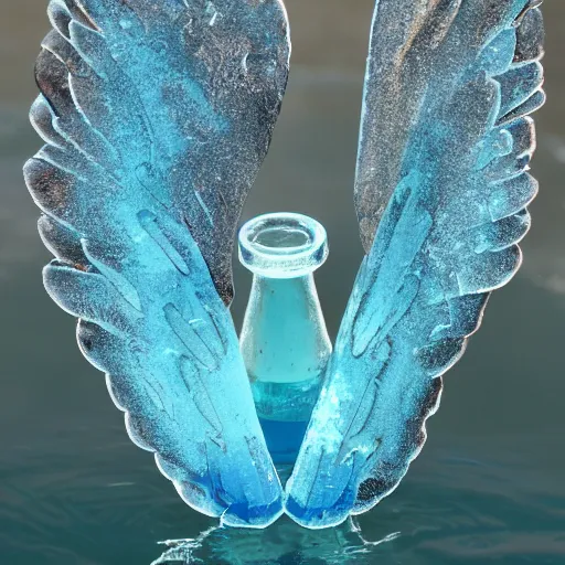 Image similar to wings made of water