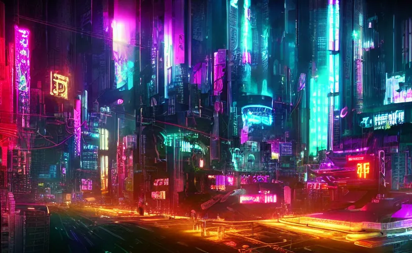 Prompt: cyberpunk city, neon lights, very very very very very very very very very very very beautiful, photoshop