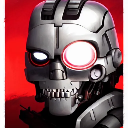 Image similar to face icon stylized minimalist terminator salvation, loftis, cory behance hd by jesper ejsing, by rhads, makoto shinkai and lois van baarle, ilya kuvshinov, rossdraws global illumination