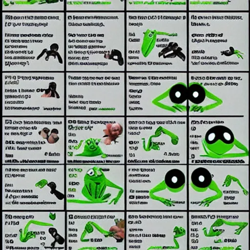 Image similar to “ evolution chart of kermit the frog ”