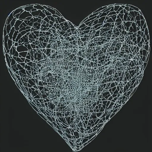 Image similar to “a neural network of hearts”