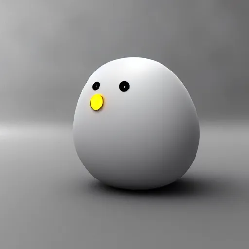 Image similar to sad blob with a detailed face, 3 d render, rendered lighting