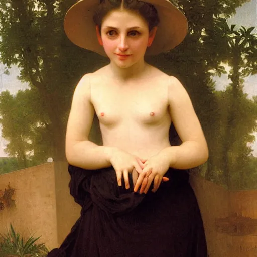 Image similar to portrait of a robot by william bouguereau