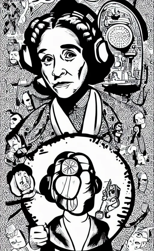 Image similar to mcbess illustration of Princess Leia