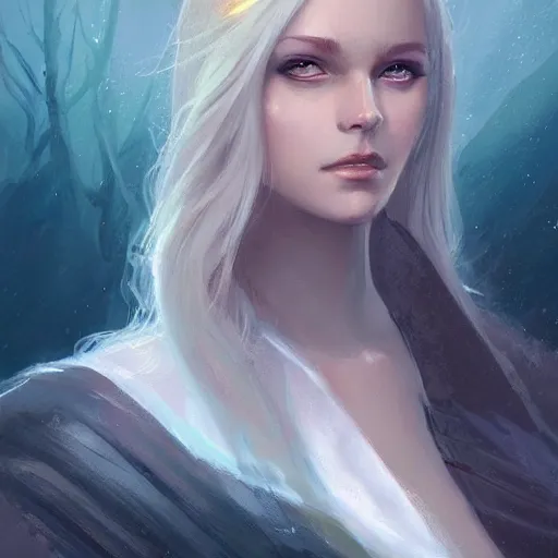 Prompt: a portrait of a character in a scenic environment by charlie bowater, eldritch