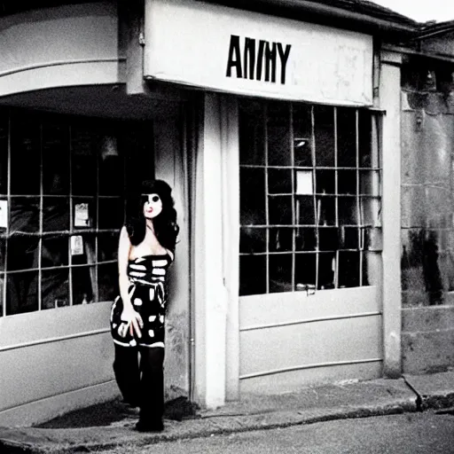 Image similar to amy winehouse outside ” club - 2 7 ”