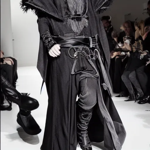 Image similar to fashion photo of goth obiwan kenobi