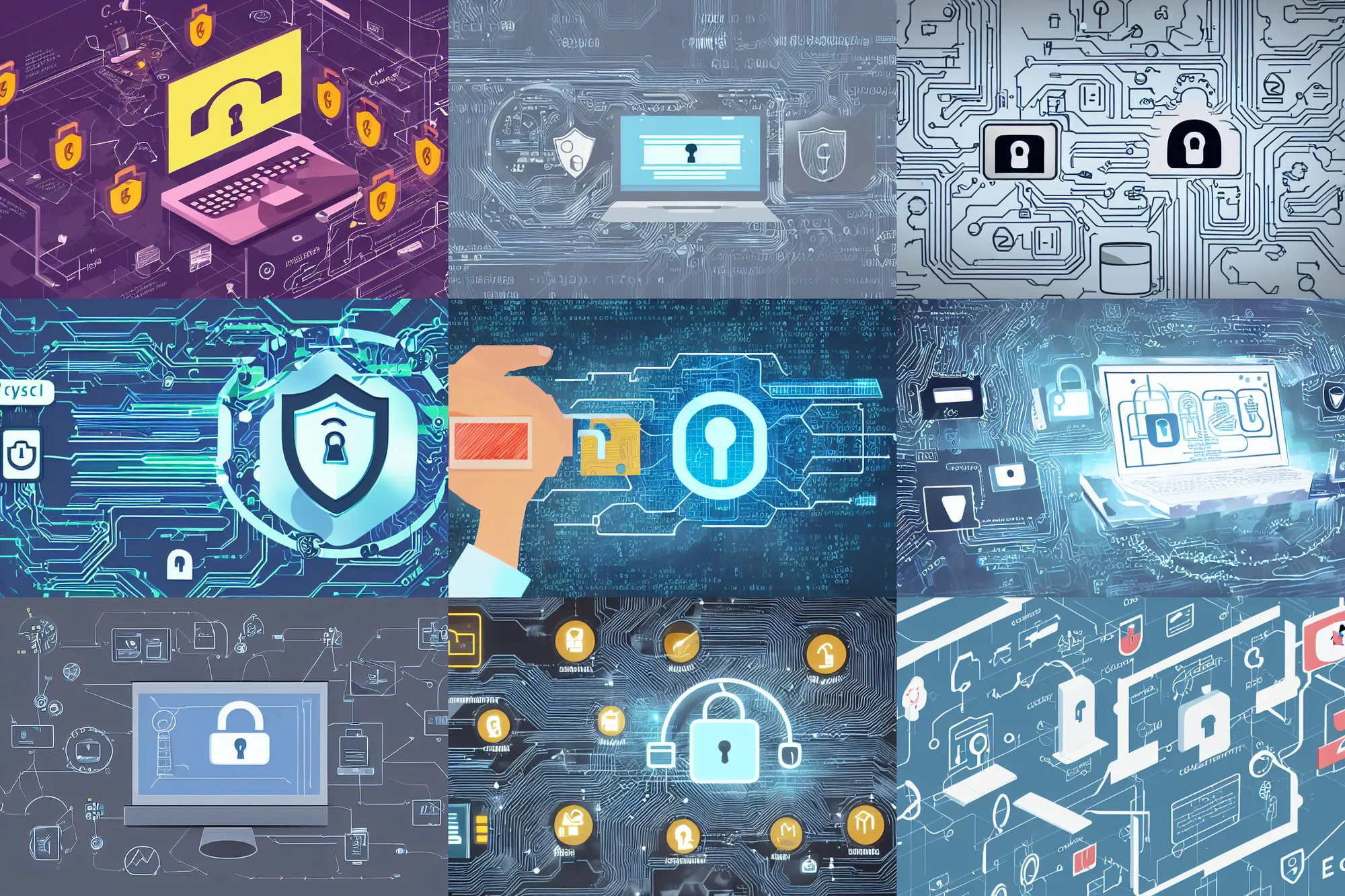 Prompt: detailed illustration of cybersecurity, concept art