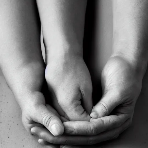 Image similar to hands hold me tight, high - resolution 8 k photography black and white hyperrealism