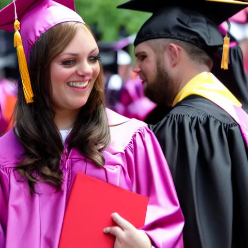 Image similar to Meg Griffin from Family Guy graduating college