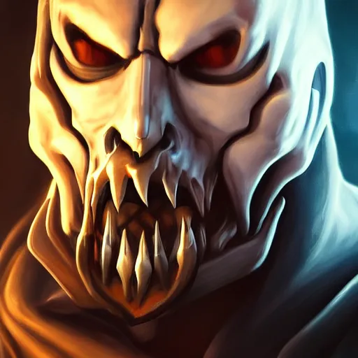 Prompt: portrait painting of reaper overwatch, photorealistic, extreme detail, sharp focus, 8 k, intricate, hyper detailed, realistic, cinematic lighting