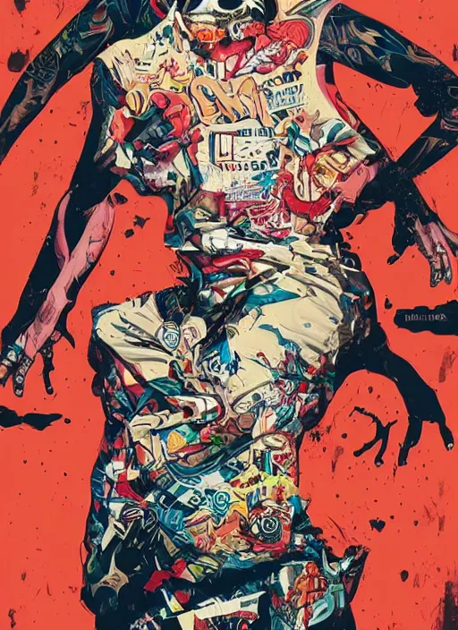 Image similar to zombie full body hiphop streetwear drip, tristan eaton, victo ngai, artgerm, rhads, ross draws