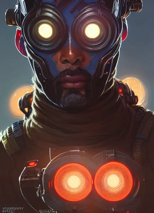 Image similar to portrait of apex legends deadshot, intricate, elegant, glowing lights, highly detailed, digital painting, artstation, glamor pose, concept art, smooth, sharp focus, illustration, art by artgerm and greg rutkowski, artey freytag