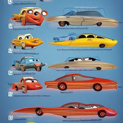 Image similar to Disney Pixar's Cars biology anatomy chart study