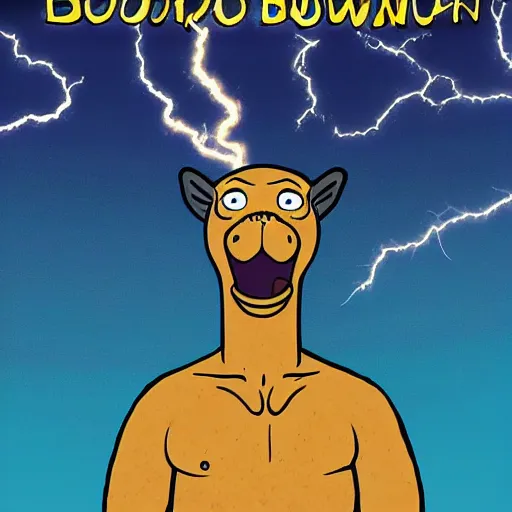 Image similar to Bojack Horseman struck by lightning