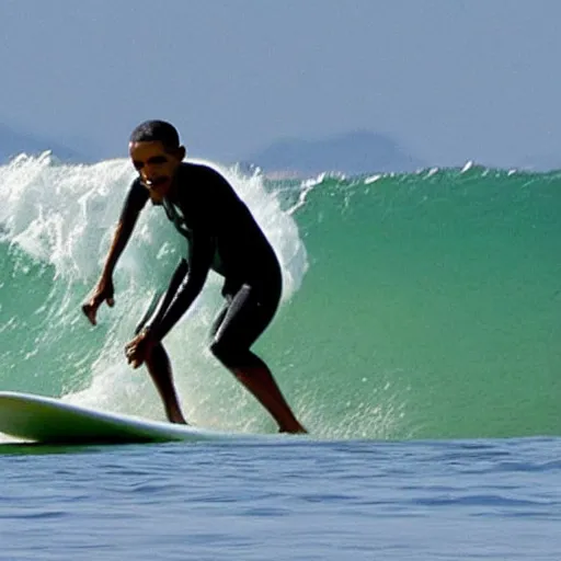 Image similar to barack obama as a surfer