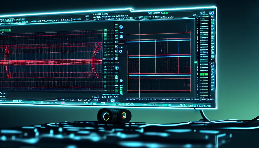 Image similar to rct screen showing oscilloscope on old soviet machine, volumetric lighting, photorealistic rendering, artstation, redshift, octane, golden ratio