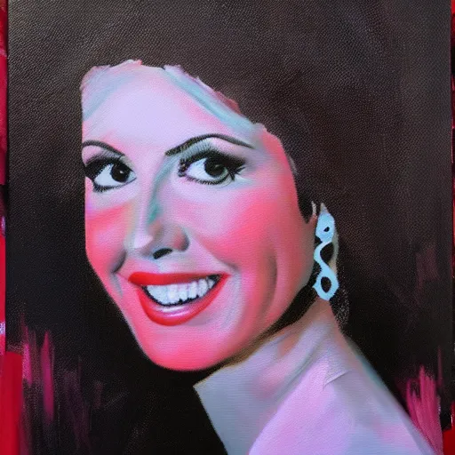 Prompt: olivia newton john from film grease artistic oil painting in the style of rembrandt