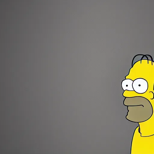 Prompt: A picture of Homer Simpson creeping around in The Backrooms, Simpsons-style, liminal, unsettling