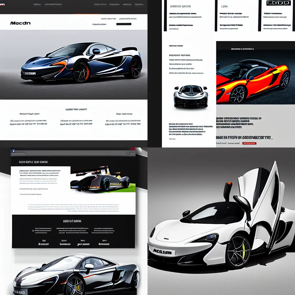 Prompt: McLaren website design